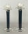 Italian Vintage MCM Italian Murano-Style Art Glass Floral Candlesticks, Set of Four For Sale - Image 3 of 5