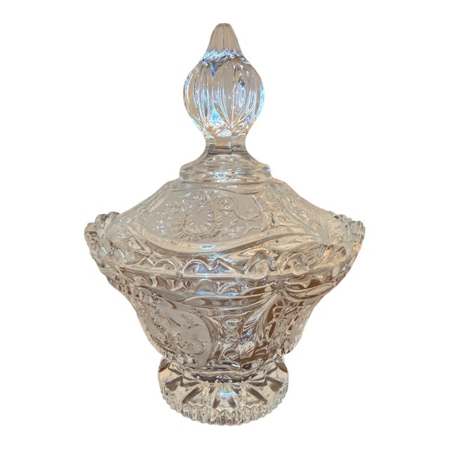 Vintage Hofbauer Lead Crystal Candy Dish For Sale