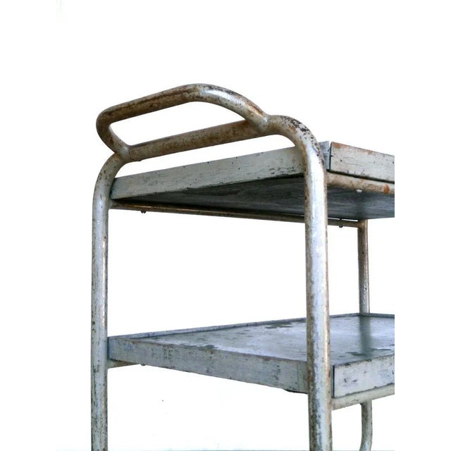 Bauhaus Industrial Bar Cart Serving Trolley, 1940s For Sale - Image 4 of 10
