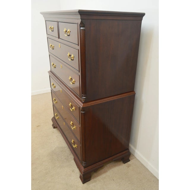 L. & J.G. Stickley, Inc. Stickley Mahogany Chest of Drawers For Sale - Image 4 of 12