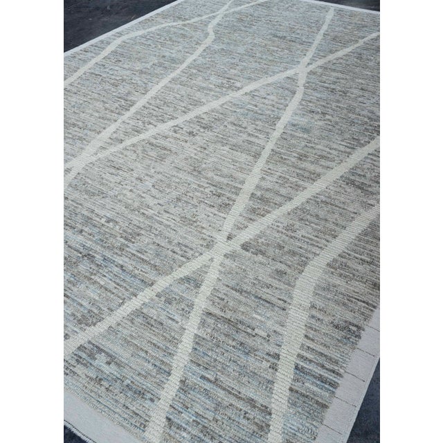 Gray Turkish Tulu Handmade Rug 8'8" x 12'9" #20339 For Sale - Image 8 of 8