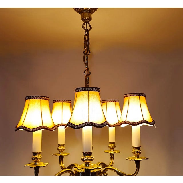 Vintage Chandelier in Bronze, 1950s For Sale - Image 14 of 18