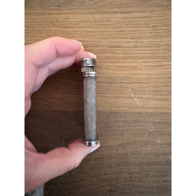 Metal Vintage Silver Decorative Lighter For Sale - Image 7 of 10