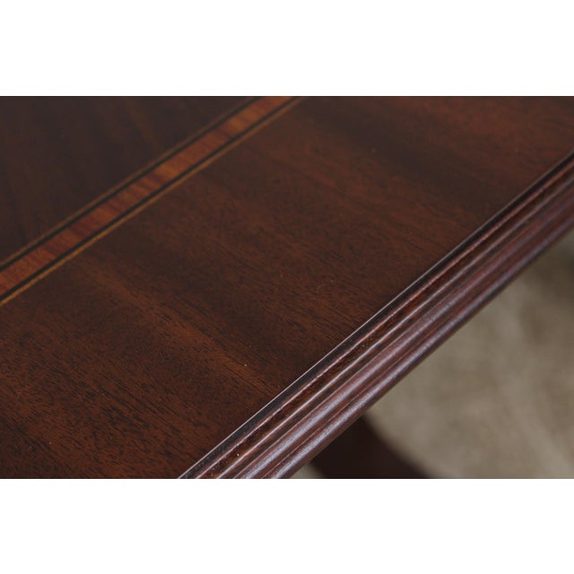 Wood Henkel Harris Mahogany 2276 Double Pedestal Dining Table For Sale - Image 7 of 18