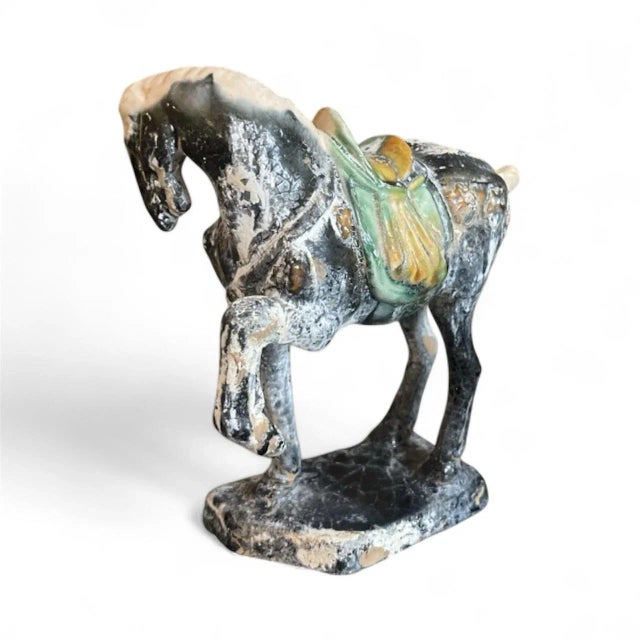 Set of Five Chinese Sancai Glazed Pottery Tang-Style Figurines For Sale In West Palm - Image 6 of 7