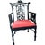 Chinoiserie 1960s Black Lacquer Pagoda Style Armchairs, a Pair For Sale - Image 3 of 5