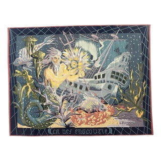 The Sunken Nave Tapestry from Aubusson, 1930s For Sale