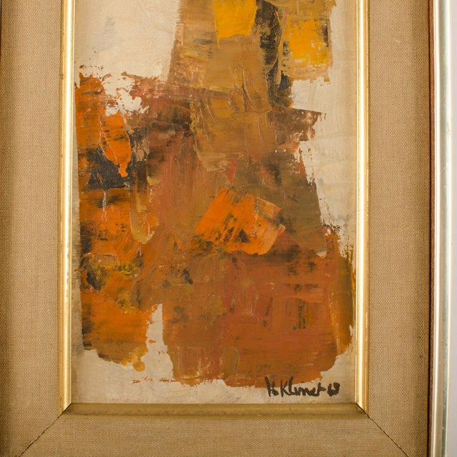 1960s 1960s Abstract in Earth Tones by Hans Kline (Canadian, 1924-1994). For Sale - Image 5 of 8