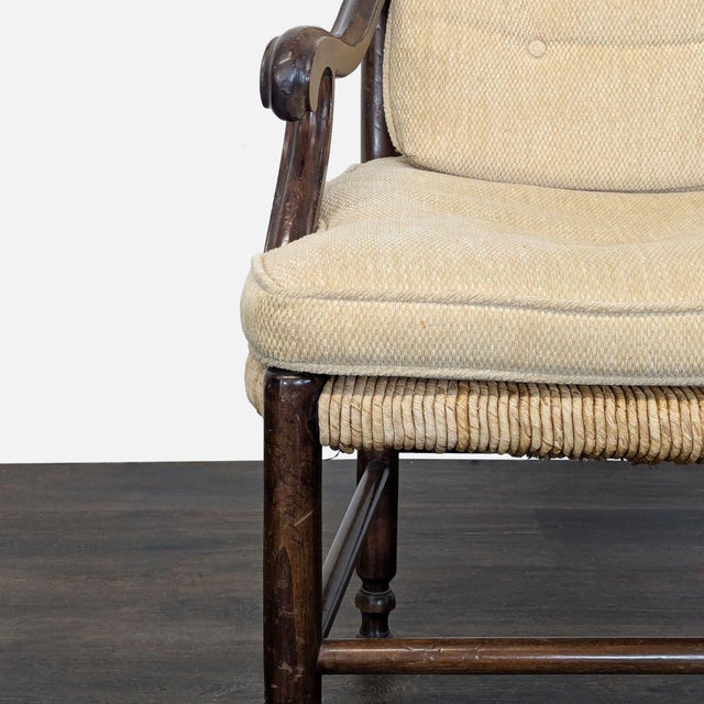 Wood Vintage Ladderback Dining Armchair For Sale - Image 7 of 13