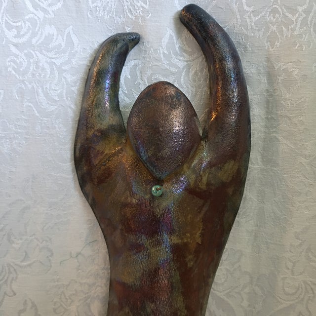 1980s Dalia Riesel Modernist Stylized Female Figurine Patinated Bronze Wall Sculpture - Ed. VI For Sale - Image 14 of 18