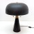 Wonderful organic modern table lamps by Alvaro Benitez for Gallery L7, with a blackened wood base, a large black powder-...