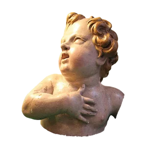 Baroque Wooden Angel Bust