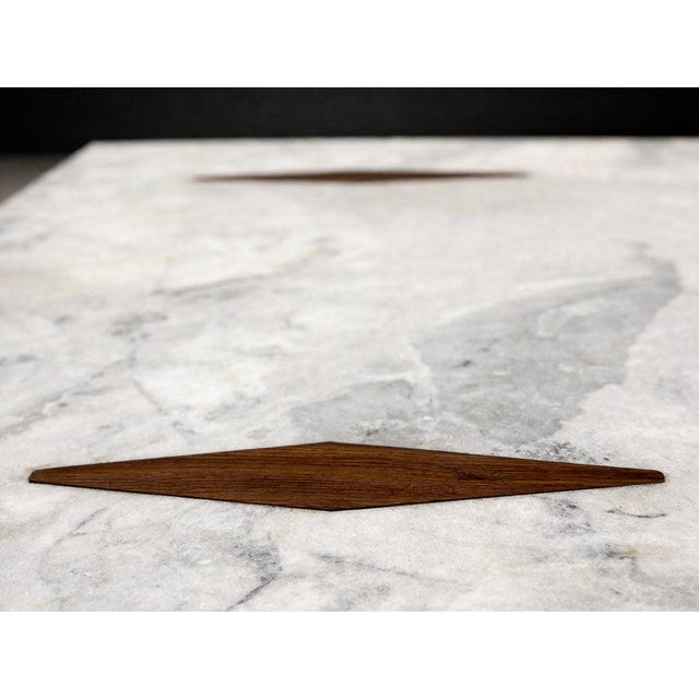 Limestone Coffee Table by Jorge Zalszupin, Rosewood & Marble, Brazil, 1959 - Lot 553A For Sale - Image 14 of 16