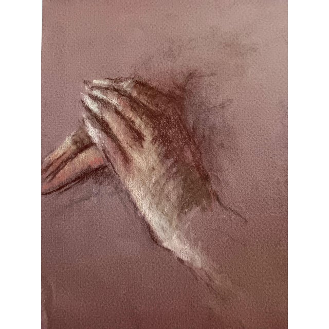 Abstract Expressionism Expressionist Pastel Drawing by Marcia Bouton 1970s For Sale - Image 3 of 3