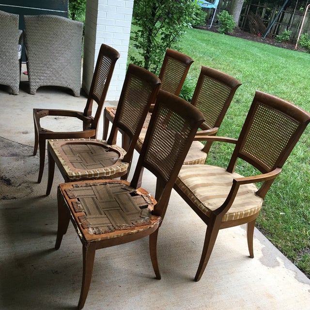 Baker Cane Back Dining Chairs Set of 6 Chairish
