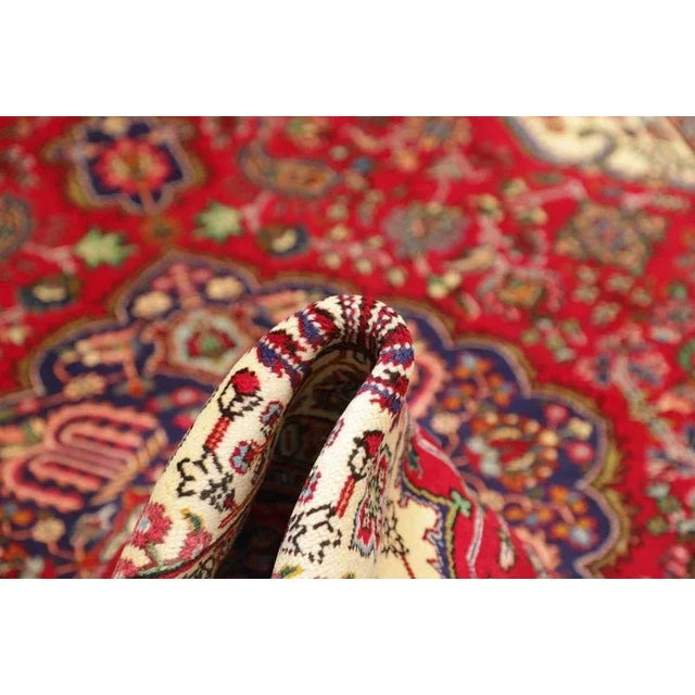 Middle Eastern Hand-Knotted Tabriz Rug For Sale - Image 9 of 11