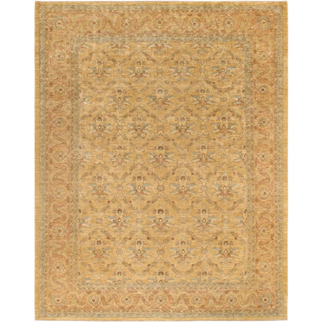 Pasargad Home Ferehan Lamb's Wool Area Rug, 8'11" X 11' 5", Gold For Sale In New York - Image 6 of 6