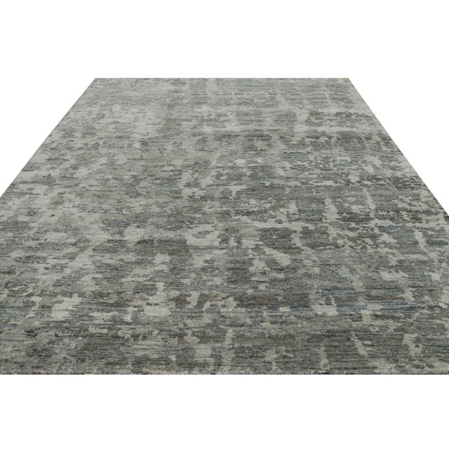 2010s Rug and Kilim’s Modern Rug in Gray With Abstract Patterns For Sale - Image 5 of 6