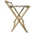 Vintage Mid-Century Faux Bamboo & Faux Leather Folding Luggage Rack For Sale - Image 4 of 13