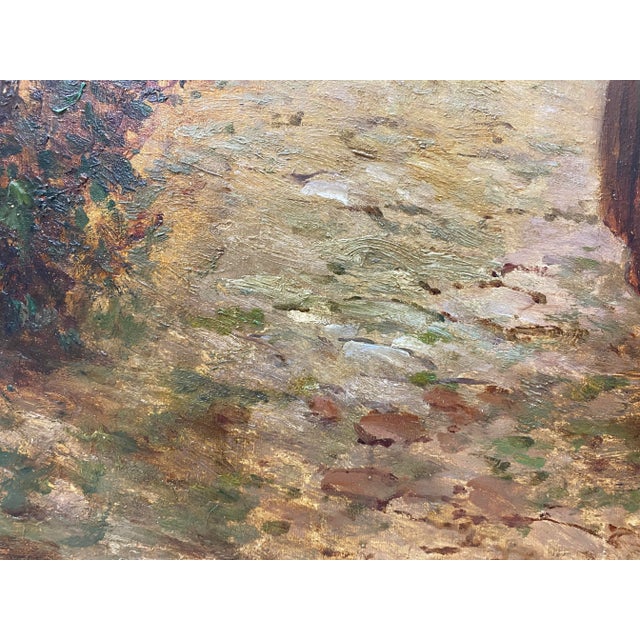 Ernest Walbourn (England, 1871-1927) "Evening in Sussex" Original Painting C.1900 For Sale - Image 9 of 13