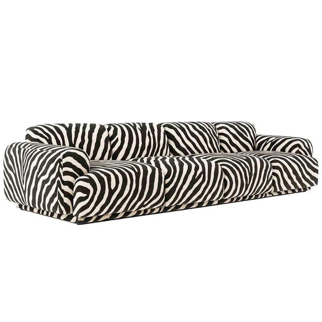 Modular Sofa with Zebra-Patterned Upholstery. Abundancia Sofa is a refusal to shrink. A refusal to sit small.It’s a four-...
