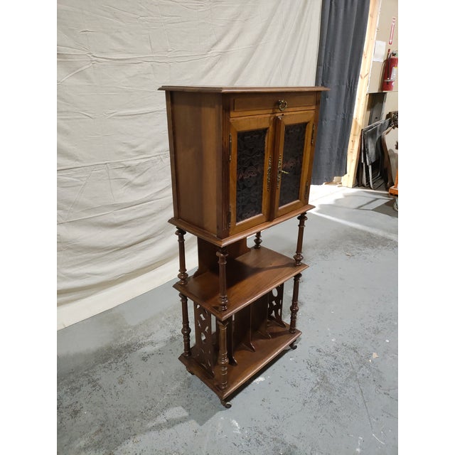 Late 19th century Victorian walnut sheet music cabinet dating to circa 1880. These cabinets were originally designed to...
