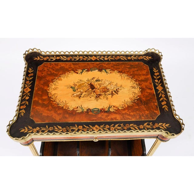 Antique French Ormolu Mounted Occasional Side Tables, 1800s, Set of 2 For Sale - Image 13 of 18