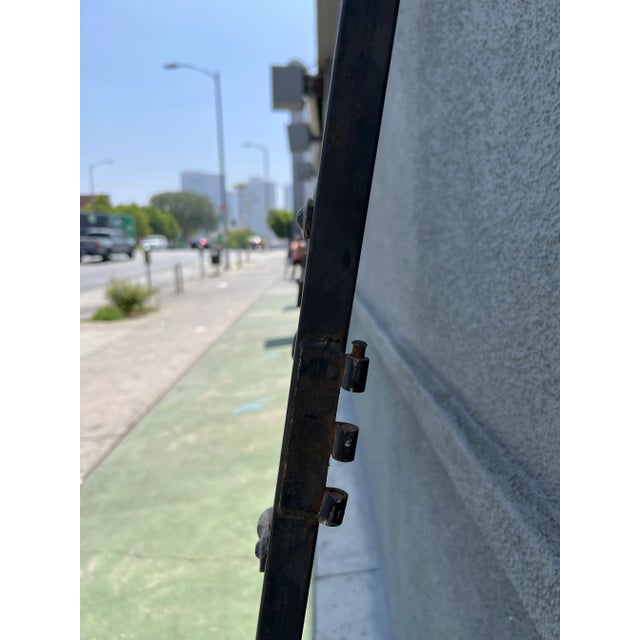 1920's Large Oversized Single Pedestrian Gate Spanish Revival Style With Optional Side Panels For Sale - Image 9 of 12