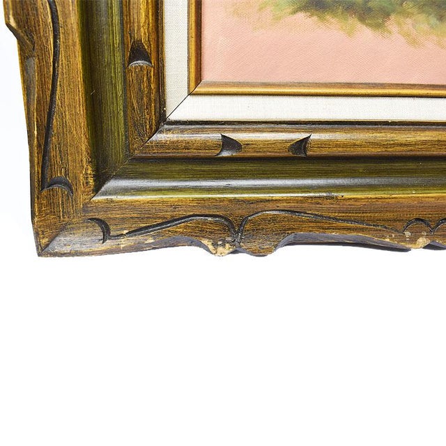 Contemporary Oil on Canvas Floral Orchid Painting on Pink Background by Elaine Park For Sale - Image 3 of 7