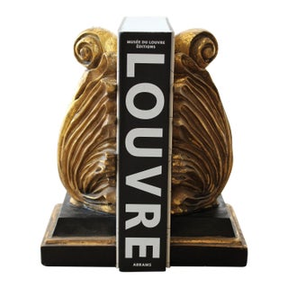 Italian Style Carved Acanthus Leaf Bookends S/2 For Sale