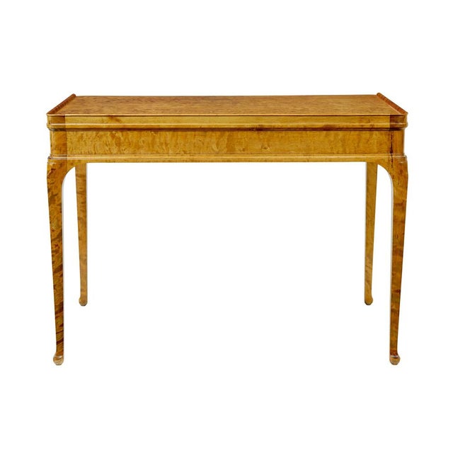 Wood Antique Swedish Birch Writing Desk, 1910 For Sale - Image 7 of 11