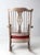 Antique Wooden Rocking Chair With Red Upholstered Seat For Sale - Image 12 of 16