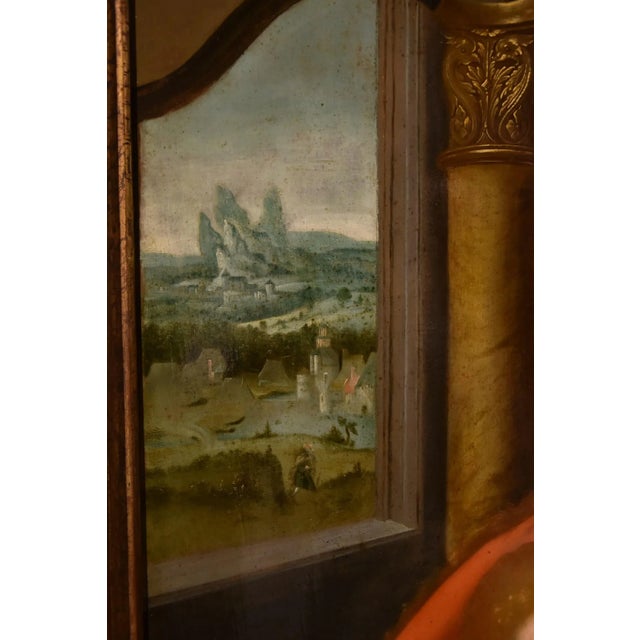 Follower of Maestro Del Pappagallo, Madonna, 1600, Oil on Board, Framed For Sale - Image 11 of 17