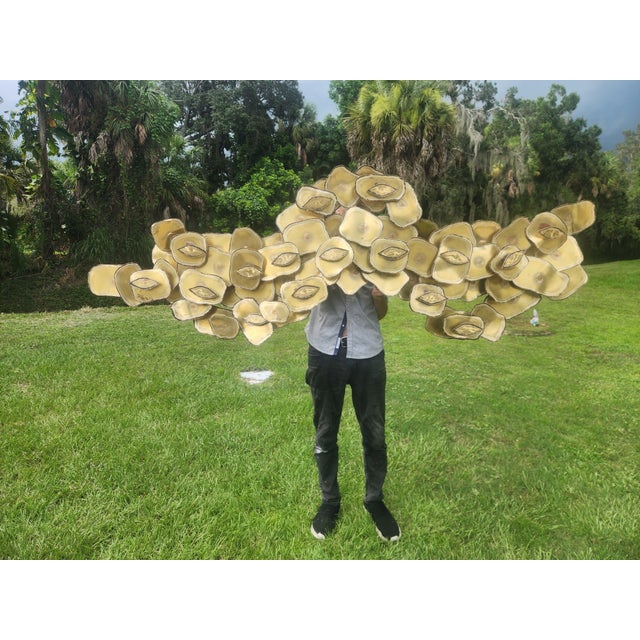 Rare Monumental 1976 Layman Jones Signed Mid-Century Brutalist Wall Sculpture- A Staggering 92" For Sale - Image 15 of 18