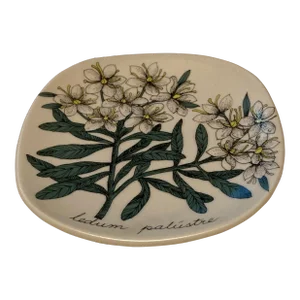 Vintage Esteri Tomula Arabia Finland Botanica Wall Plate Ledum Palustre
