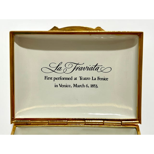 1980s Cartier Opera Collection Limited Edition (86/250) Enamel Copper Trinket Box La Traviata For Sale - Image 13 of 15