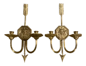1920s Caldwell Medusa Head Sconces - a Pair