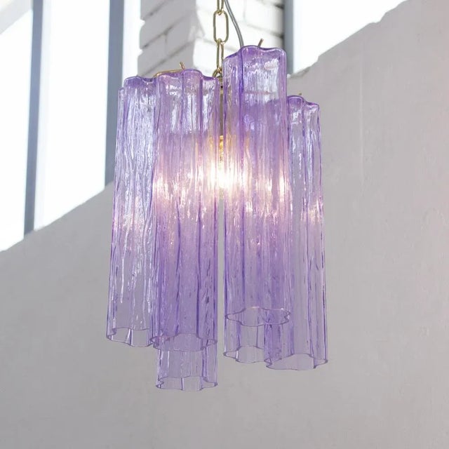 Tronchi Chandelier in Purple Wisteria, Italy, 1990s For Sale - Image 6 of 11
