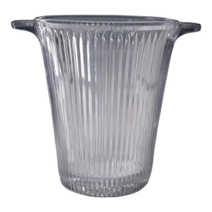 1980s Mikasa "Diamond Fire" Lead Crystal Champagne Ice Bucket | Vintage Ribbed Barware
