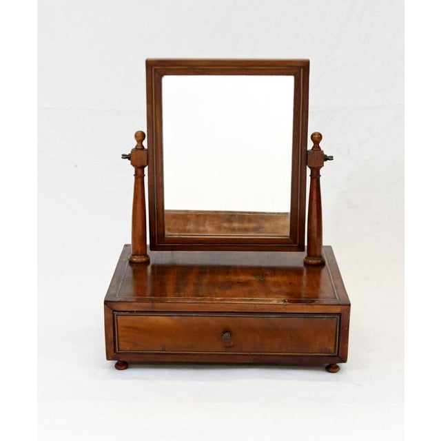 Wood Georgian Mahogany Dressing Mirror For Sale - Image 7 of 7