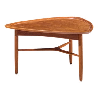 Kurt Østervig for Jason Møbler Model 176 Mid Century Danish Teak Guitar Pick Side Coffee Table For Sale