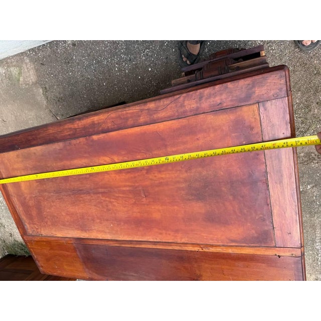 Antique Victorian Art. & Craft Style Writing Table Executive Desk With Hutch For Sale - Image 12 of 18