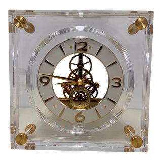 Seiko Lucite Skeleton Clock For Sale
