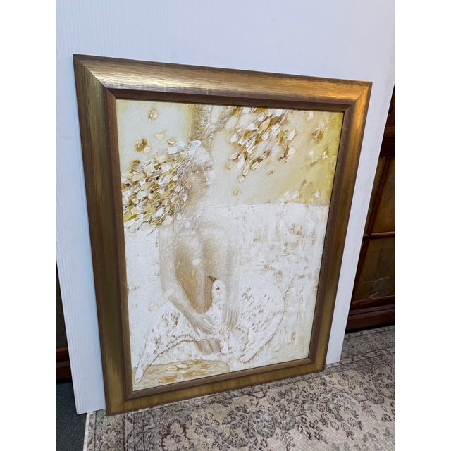 Design Plus Gallery presents an Original Painting "Wings of Desire" by Victor Anufriev. The painting is made with gold...