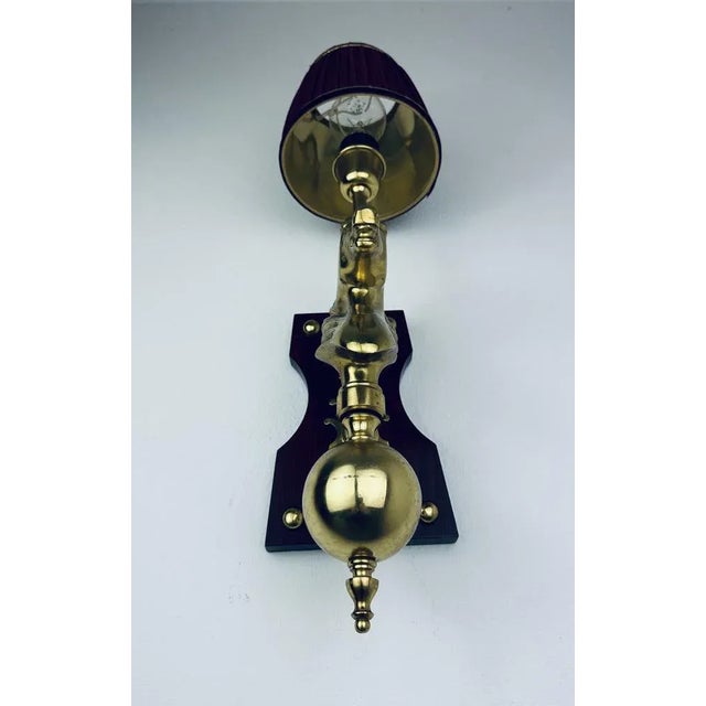 Horse Head Wall Lamp in Brass For Sale - Image 6 of 9