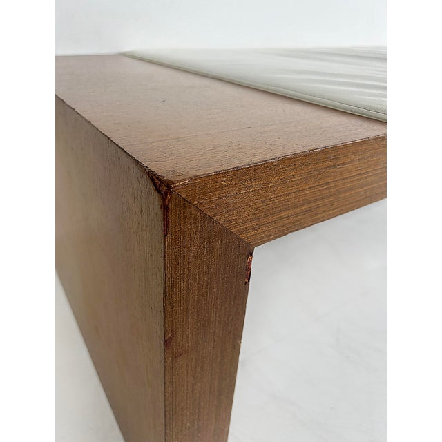 Late 20th Century Late 20th Century Contemporary Modern Artefacto Leather and Wood Bench For Sale - Image 5 of 7