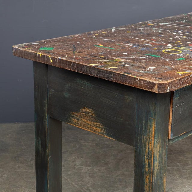 Paint Splashed Art Department Table, 1960s For Sale - Image 6 of 18