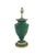 Vintage Urn Shaped Table Lamp With Hand Drawn Dog Image on Green Background For Sale - Image 4 of 7