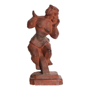Woman On A Unicycle, Chaim Gross Terracotta Sculpture