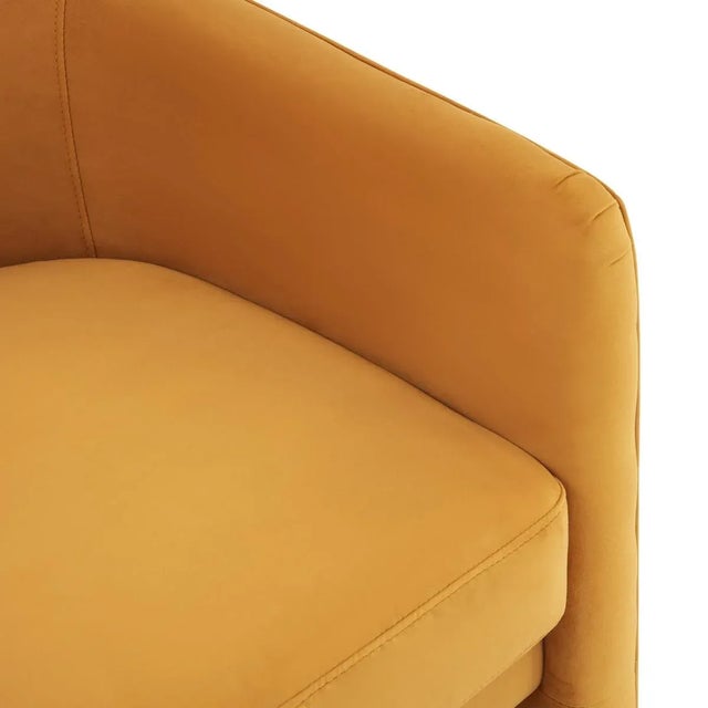 Not Yet Made - Made To Order Londyn Upholstered Accent Chair - Pumpkin Orange For Sale - Image 5 of 6